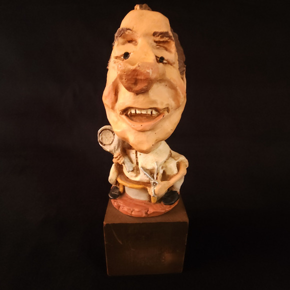 Vintage Rare President Richard Nixon Fine Art Handmade Chalkware Sculpture 1969 - Picture 2 of 16